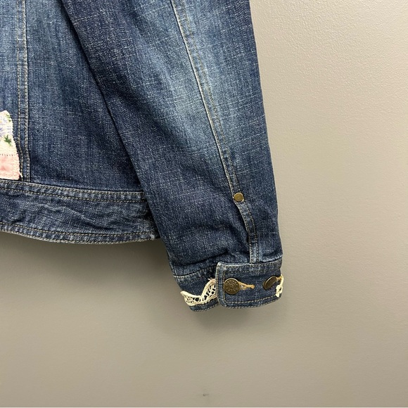 Upcycled Jean Jacket Denver Hayes Size Large - Picture 6 of 10